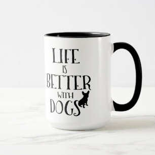 Moderne Schwarz Text Design-Life ist besser mit Hu Tasse
