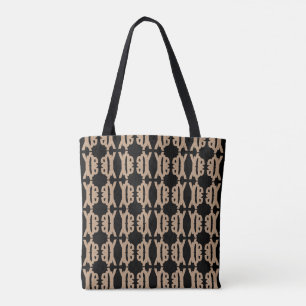 Moderne Schwarz- und Beige-Formenmuster
