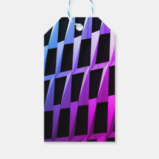 Moderne Schwarz- und Grau-Geometrie-Muster Geschenkanhänger