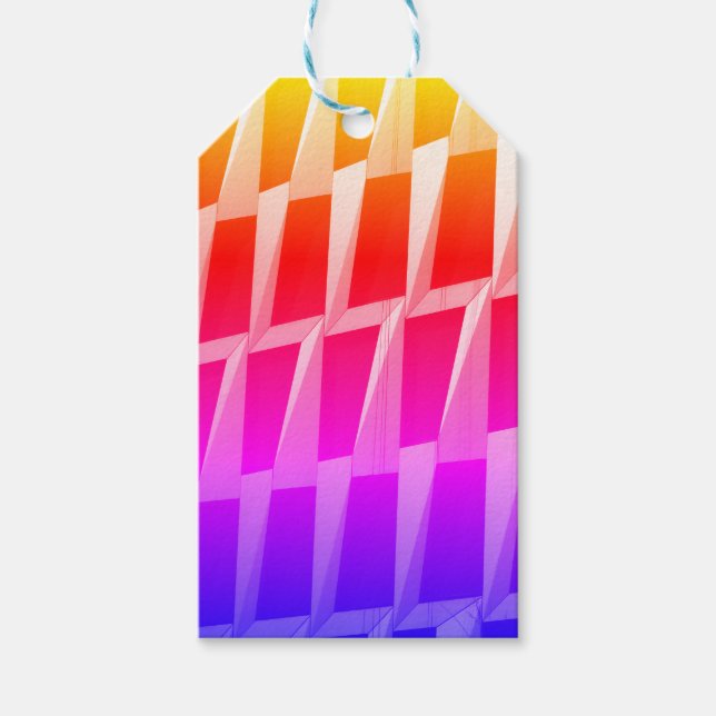 Moderne Schwarz- und Grau-Geometrie-Muster  Geschenkanhänger (Vorderseite)