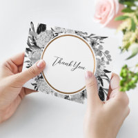 Moderne Schwarz-Weiß-Aquarellblumen