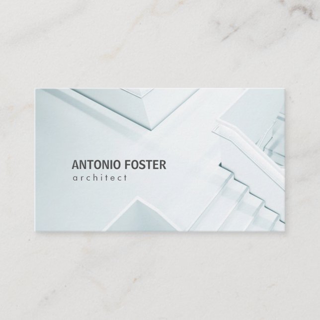 Moderne Schwarz-Weiß-Architekten Innenarchitekten Visitenkarte (Vorderseite)