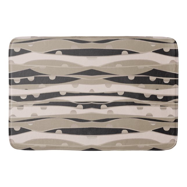 Moderne Schwarz-Weiß-Badewanne mit Badewanne Badematte (Vorderseite)