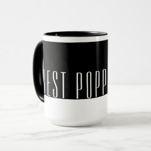 Moderne Schwarz-Weiß-Beste-POPPY-aller-Zeiten  Tasse