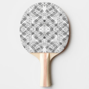 Moderne Schwarz-Weiß-Blumen-Geometrie-Muster Tischtennis Schläger