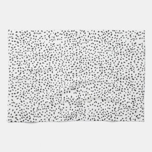Moderne Schwarz-Weiß-Dalmatiner Handtuch