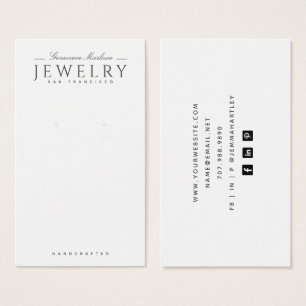 Moderne Schwarz-weiß Earring Display Cards
