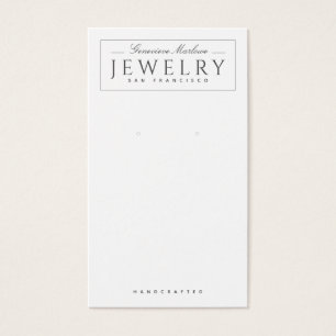 Moderne Schwarz-weiß Earring Display Cards