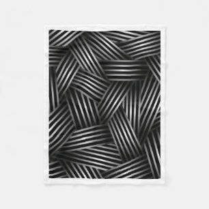Moderne Schwarz-Weiß-Gewebe-Streifen Fleece-Decke Fleecedecke