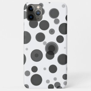 Moderne Schwarz Weiß Grau Punkte Blasen Minimalist Case-Mate iPhone Hülle