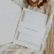 Moderne Schwarz-Weiß-Hochzeit Einladende Band