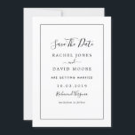 Moderne Schwarz-Weiß-Hochzeit Save The Date<br><div class="desc">Matching Collection im Little Bayleigh Store!</div>