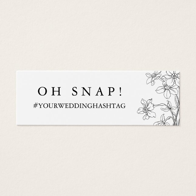 Moderne Schwarz-Weiß-Hochzeitskarte (Vorderseite)