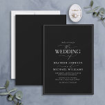 Moderne Schwarz-Weiß-Kalligrafie-Hochzeit Einladung<br><div class="desc">Dieses trendige, elegante und moderne, schlichte, minimalistisch-schwarz-weiße Hochzeitsdesign zeichnet sich durch die zeitgemäße Kalligraphie und Seriftext als Hauptmotiv aus und basiert auf unserem bestverkauften Brautparty laden. Die Rückseite der Karte weist eine schwarze Textur auf. Kontaktieren Sie Designer für passende Produkte. Vielen Dank für die Unterstützung unseres kleinen Unternehmens, wir wissen...</div>