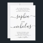 Moderne Schwarz-Weiß-Kalligraphie-Hochzeit - Elega Einladung<br><div class="desc">Freuen Sie sich auf den Tag mit der modernen Schwarz-Weiß-Hochzeitseinladung. Freuen Sie sich auf elegante Kalligraphie und ein minimalistisches Design. Die klassische monochrome Palette und die saubere Typografie machen es zu einer zeitlosen Wahl für zeitgenössische Hochzeiten. Dieses Design ist auch als digitaler Download erhältlich, der für Öko-bewusste Paare oder solche,...</div>