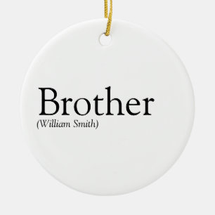 Moderne Schwarz-Weiß-Kühle Bruder-Definition Keramik Ornament