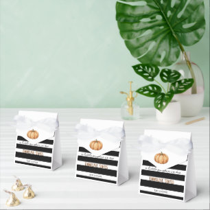 Moderne Schwarz-Weiß-Kürbis-Baby-Party  Geschenkschachtel