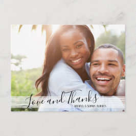 Moderne Schwarz-Weiß-Liebe & dank Postkarte