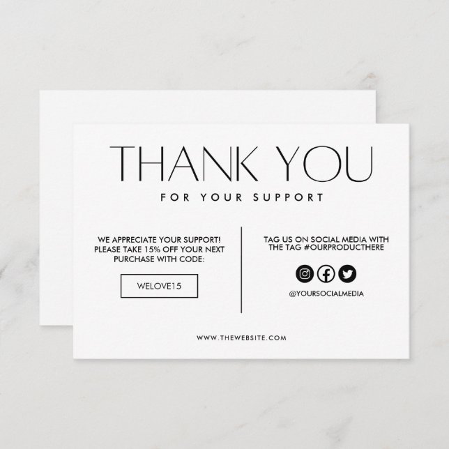 Moderne Schwarz-Weiß-Logo-Medien-Beilage (Vorne/Hinten)