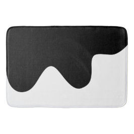 Moderne Schwarz-Weiß-Minimal-Abstrakte Kunst Badematte