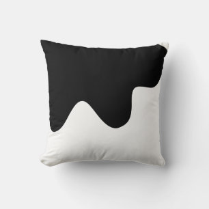 Moderne Schwarz-Weiß-Minimal-Abstrakte Kunst Kissen