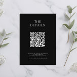 Moderne Schwarz-Weiß-Minimal-Hochzeit Begleitkarte<br><div class="desc">Moderne Hochzeitskarten mit minimalem Design in Schwarz-Weiß-Farbe.</div>