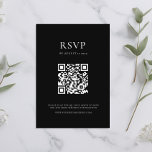 Moderne Schwarz-Weiß-Minimal-Hochzeit RSVP Karte<br><div class="desc">Moderne Hochzeitskarten mit minimalem Design in Schwarz-Weiß-Farbe.</div>
