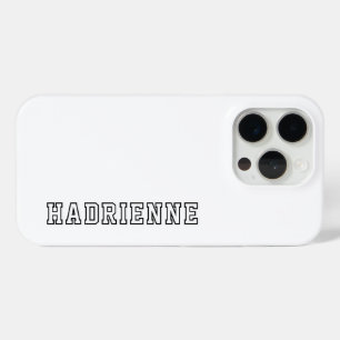 Moderne Schwarz-Weiß-Monogramm-Kontur Name Case-Mate iPhone Hülle