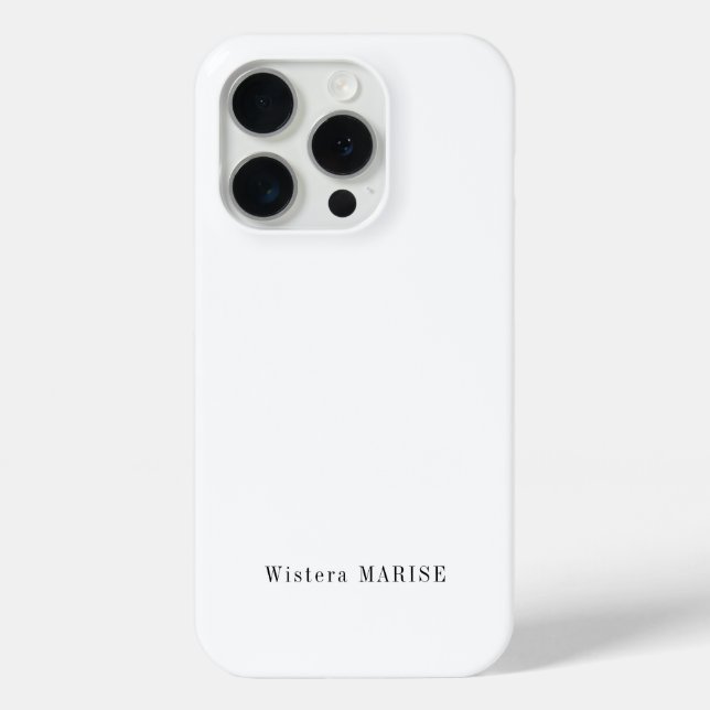 Moderne Schwarz-Weiß-Monogramm-Name Case-Mate iPhone Hülle (Rückseite)