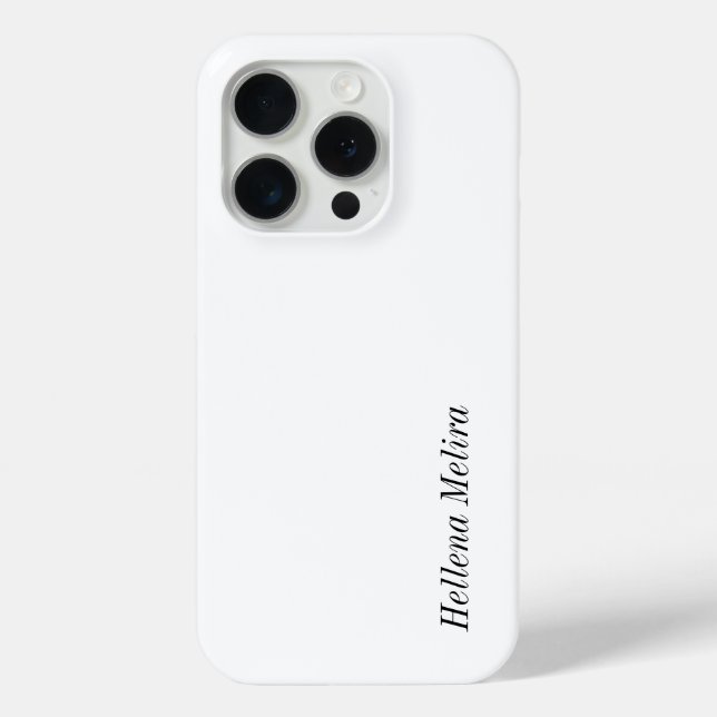 Moderne Schwarz-Weiß-Monogramm-Name Case-Mate iPhone Hülle (Rückseite)