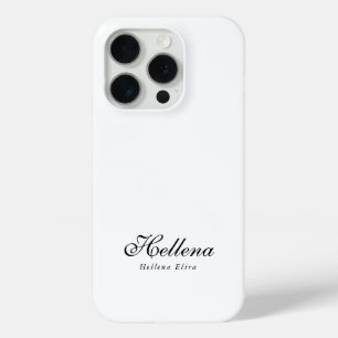 Moderne Schwarz-Weiß-Monogramm-Name Case-Mate iPhone Hülle