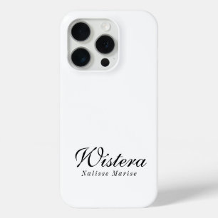 Moderne Schwarz-Weiß-Monogramm-Name Case-Mate iPhone Hülle