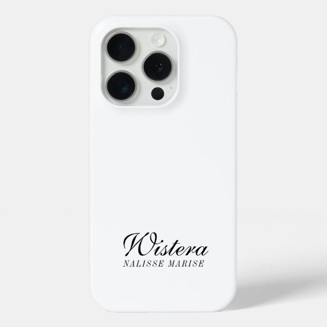 Moderne Schwarz-Weiß-Monogramm-Name Case-Mate iPhone Hülle (Rückseite)