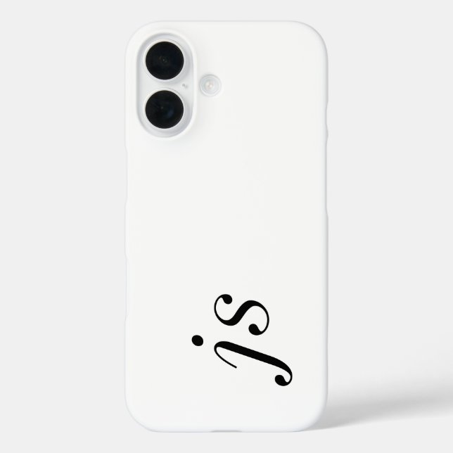 Moderne Schwarz-Weiß-Monogramm-Name Case-Mate iPhone Hülle (Rückseite)