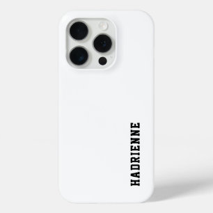 Moderne Schwarz-Weiß-Monogramm-Name Case-Mate iPhone Hülle