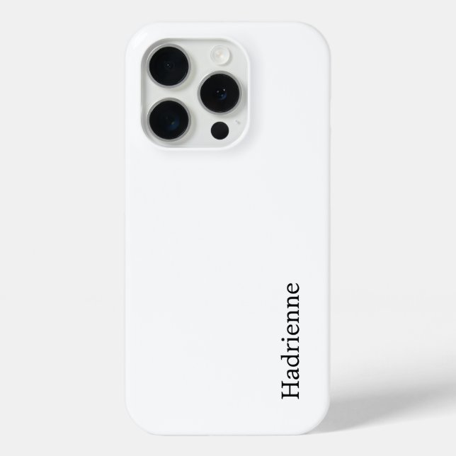 Moderne Schwarz-Weiß-Monogramm-Name Case-Mate iPhone Hülle (Rückseite)