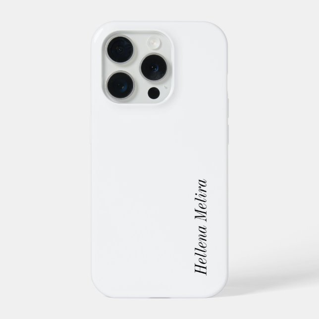 Moderne Schwarz-Weiß-Monogramm-Name iPhone Hülle (Rückseite)
