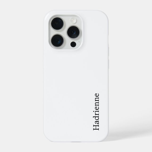Moderne Schwarz-Weiß-Monogramm-Name iPhone Hülle (Rückseite)