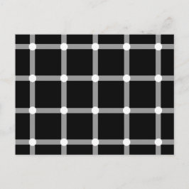 Moderne Schwarz-Weiß-optische Illusion Postkarte