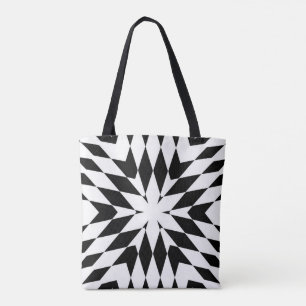 Moderne Schwarz-Weiß-Optische-Täuschung-Geometrisc