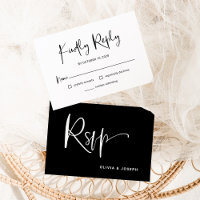 Moderne Schwarz-Weiß-Overlay-Hochzeit