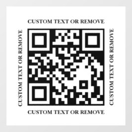 Moderne Schwarz-Weiß-QR-Code-Fensterfolie-Menü Fensteraufkleber