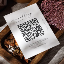 Moderne Schwarz-Weiß-QR-Hochzeit