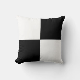 Moderne Schwarz-Weiß-Quadrate Kissen