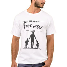 Moderne Schwarz-Weiß-Silhouette Vatertagskarte