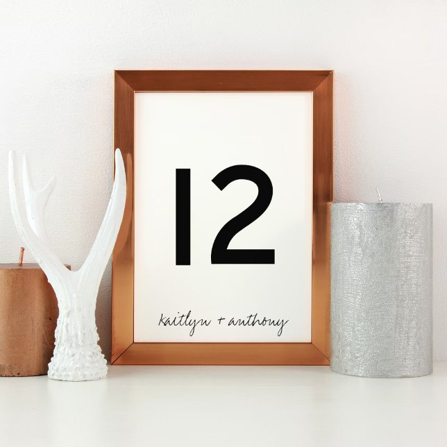 Moderne Schwarz-Weiß-Skripte Minimalistische Hochz Einladung (Von Creator hochgeladen)