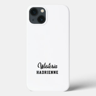 Moderne Schwarz-Weiß-Sport-Monogramm-Name Case-Mate iPhone Hülle