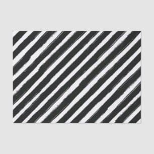 Moderne Schwarz/Weiß Streifen Trendsetter Geburtst Seidenpapier