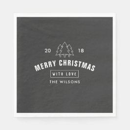 Moderne Schwarz-Weiß-Tische-Dekoration Serviette