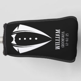 Moderne Schwarz-Weiß-Tuxedo-Trauzeuge-Geschenke Golf Headcover